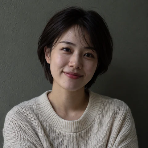 Portrait with dim cool lighting