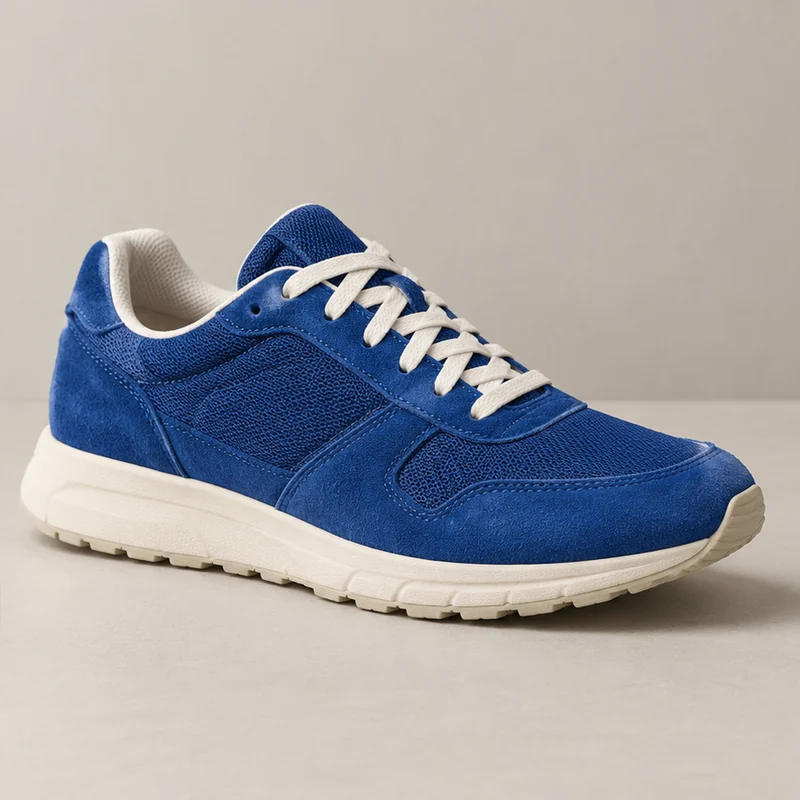 The same running shoe with a cobalt blue upper