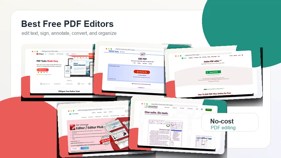 Best 5 Free PDF Editors