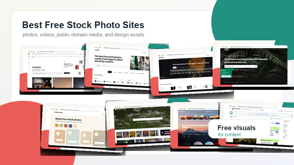 Best 8 Free Stock Photo Sites