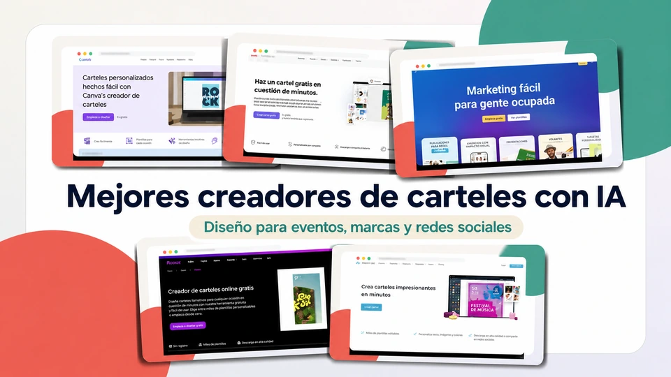 Los 5 mejores creadores de carteles con IA de 2026