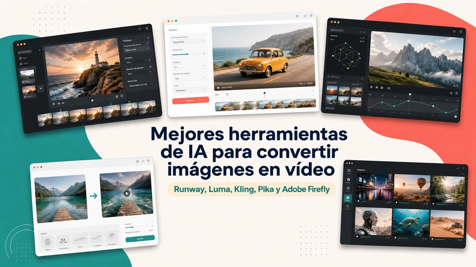 Mejores herramientas de IA para convertir imágenes en vídeo