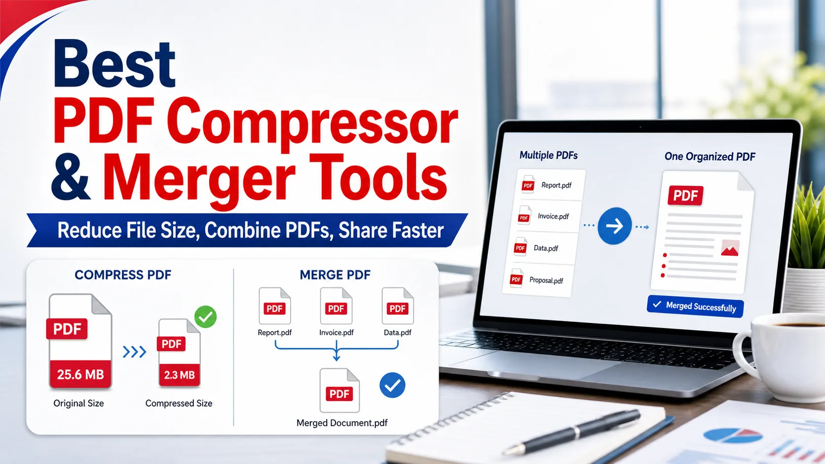 Best PDF Compressor and Merger Tools cover image