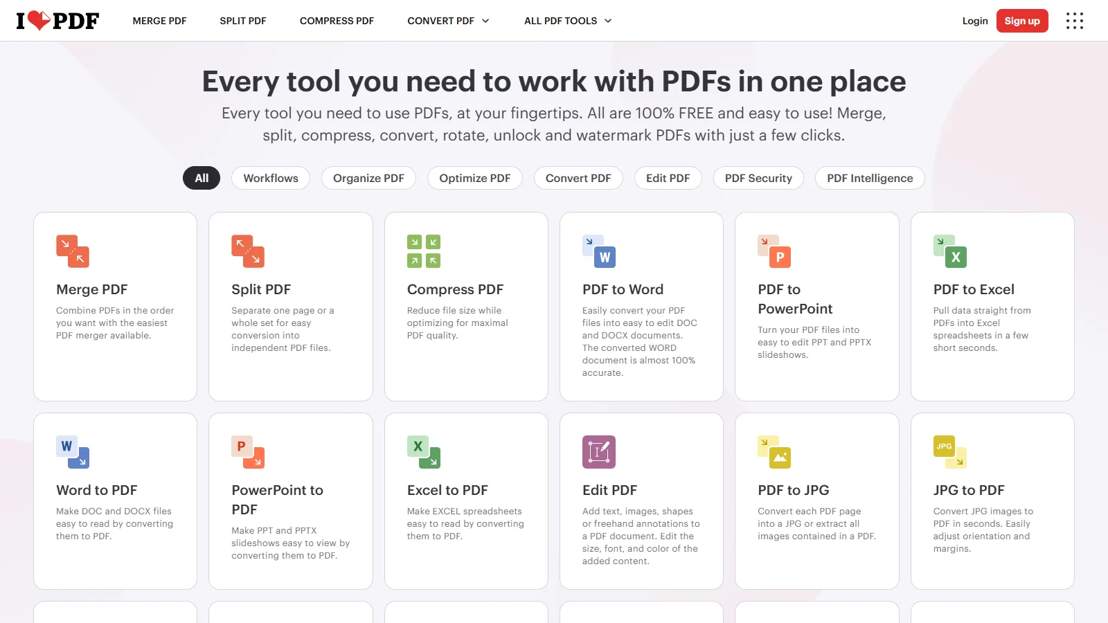 iLovePDF screenshot