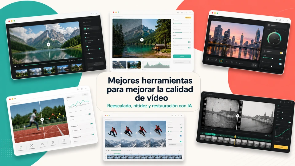 Mejores herramientas para mejorar la calidad de vídeo con IA
