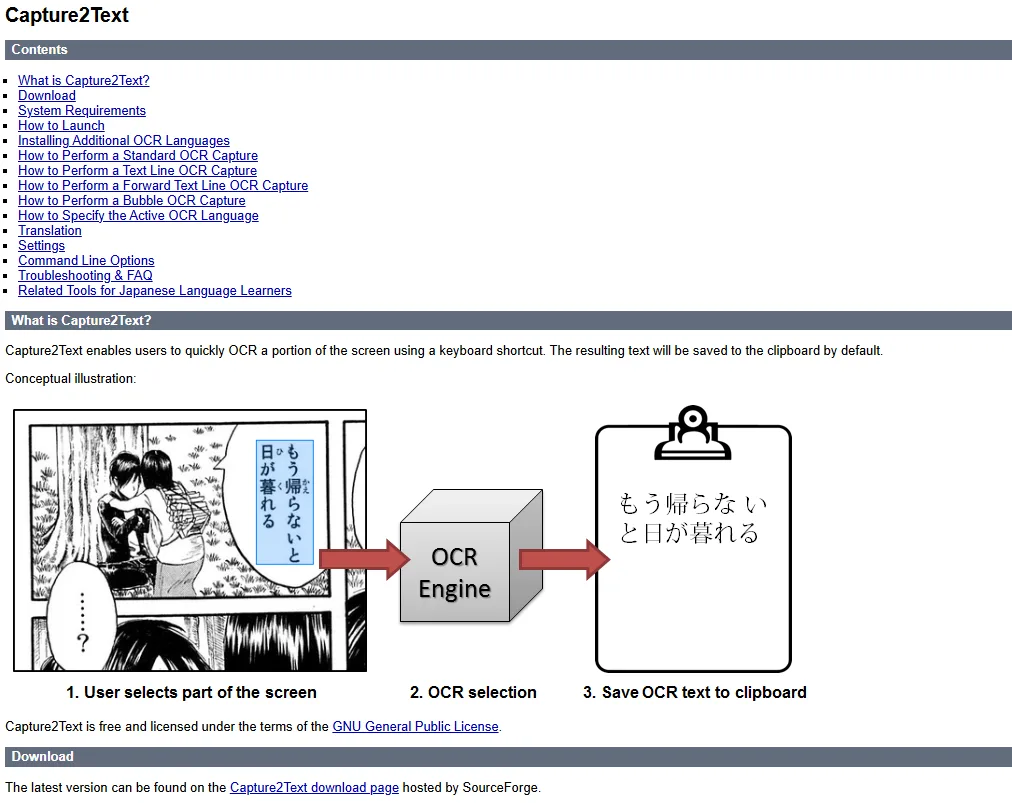 Capture2Text 官方頁面
