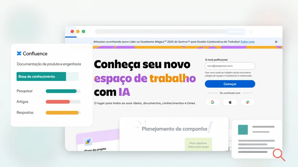 Confluence em português como espaço de trabalho e base de conhecimento