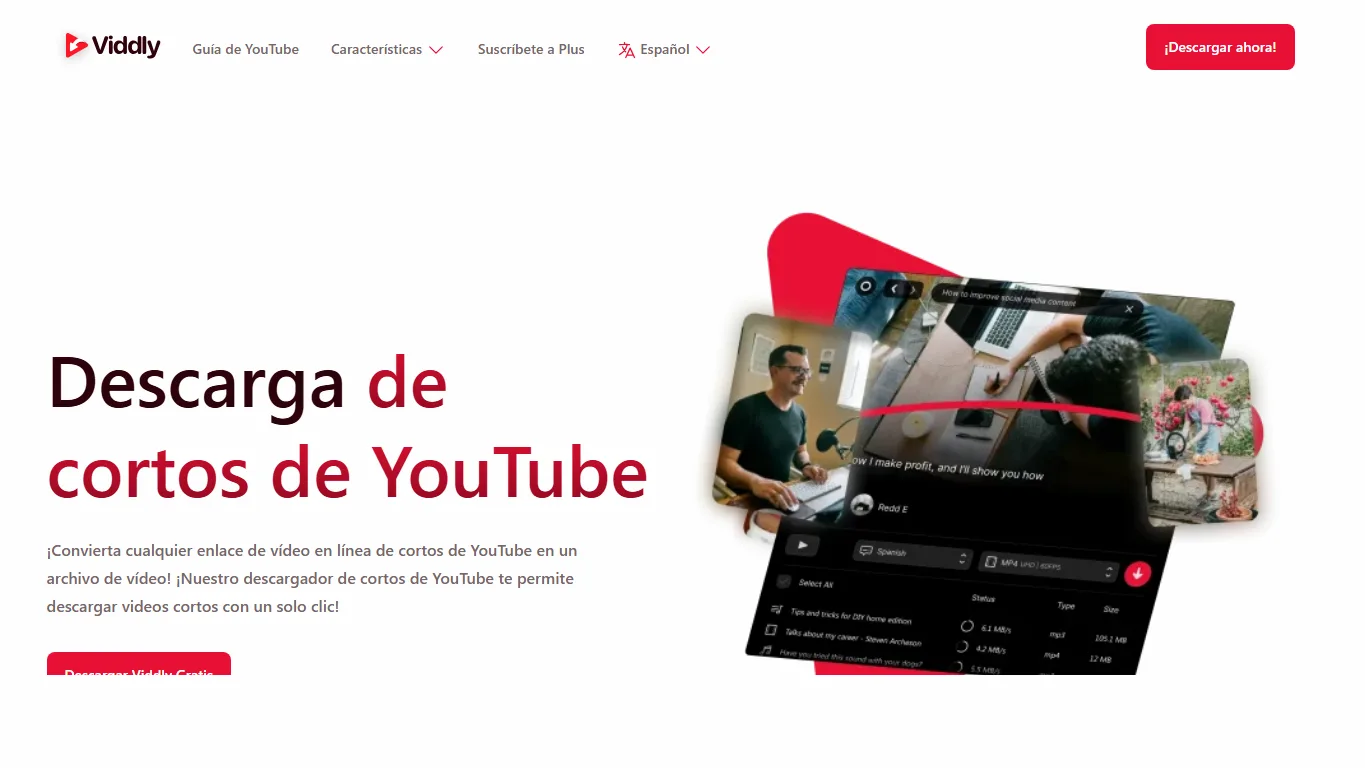Viddly YouTube Shorts Downloader en español