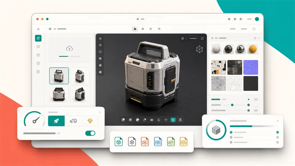 Hyper3D Rodin image to 3D interface