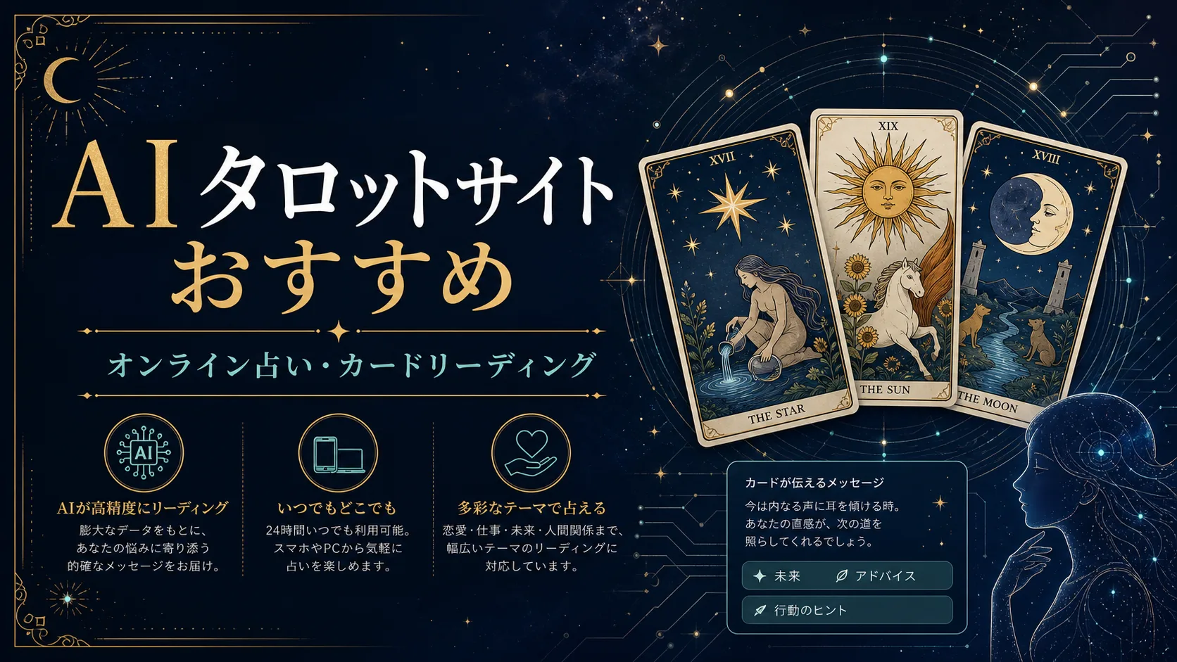 AIタロットサイトおすすめ6選｜オンライン占い・カードリーディングをAIで試す