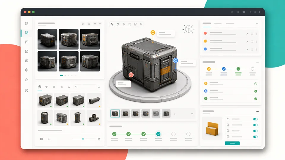 Kaedim image to 3D production workflow interface
