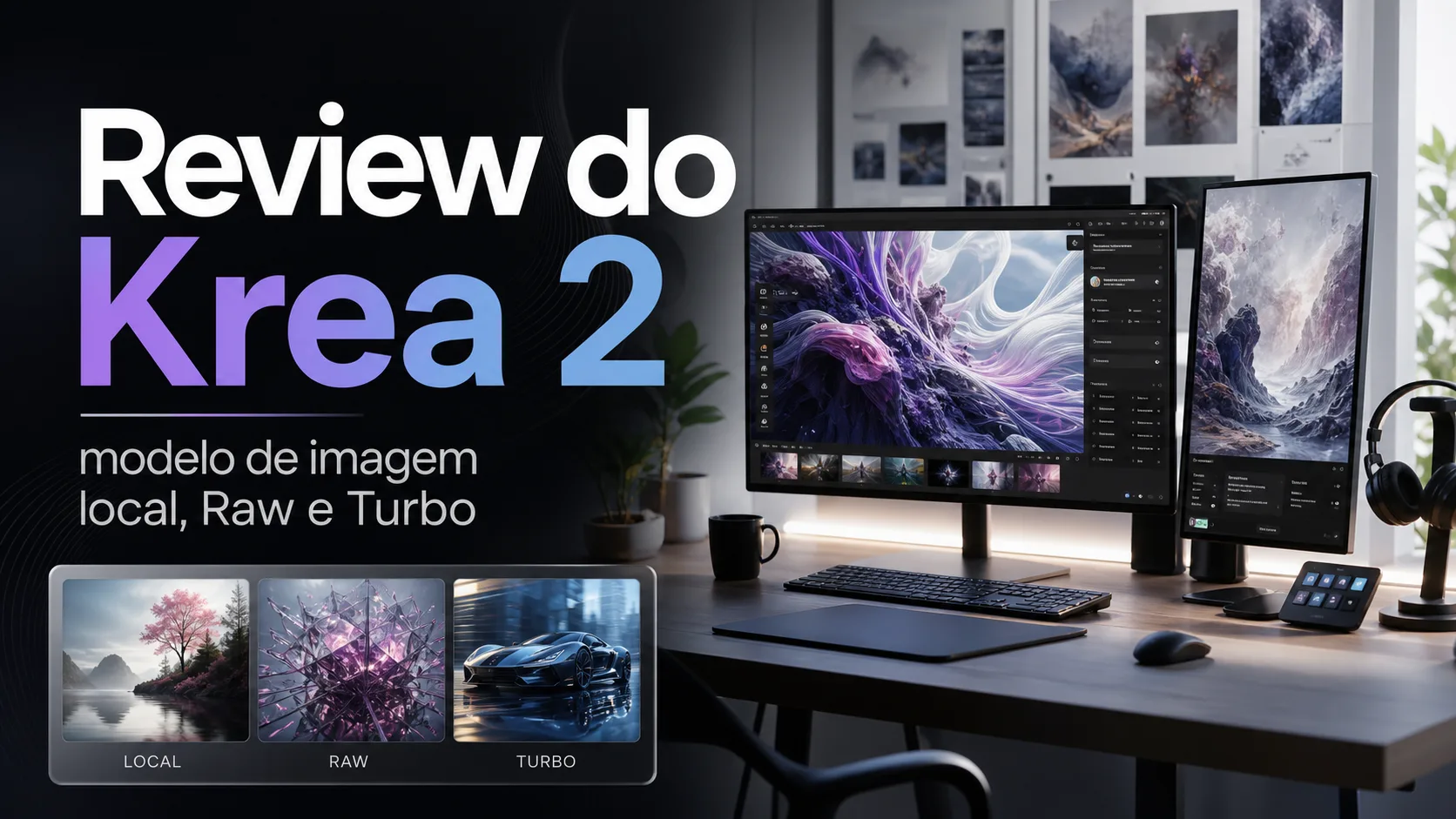 Review do Krea 2｜modelo de imagem local, Raw e Turbo