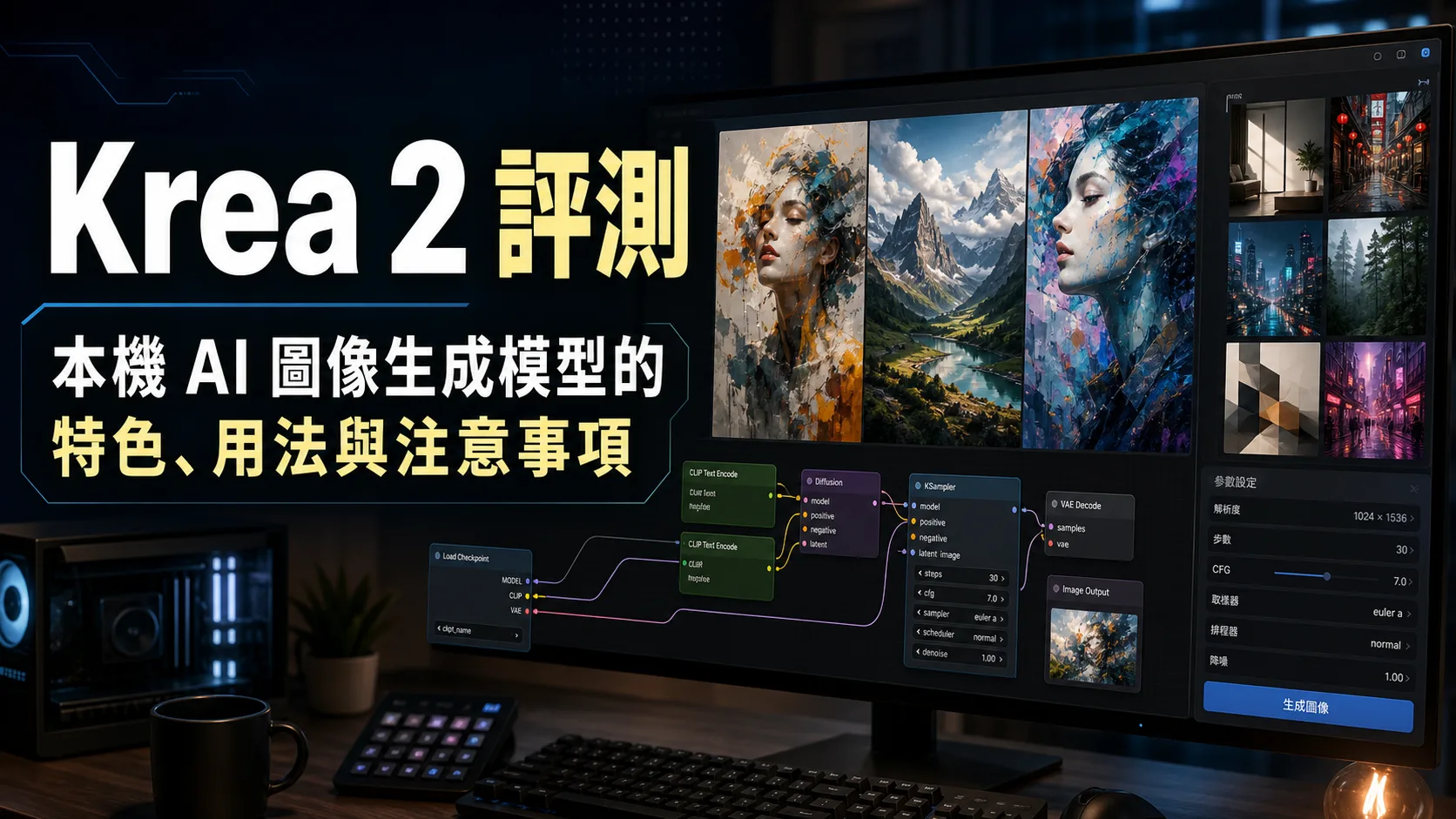 Krea 2 評測｜本機 AI 圖像生成模型的特色、用法與注意事項