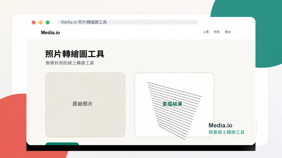 Media.io 照片轉繪圖工具繁體中文頁面