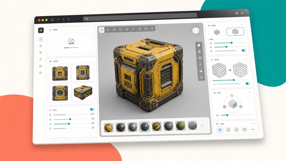 Meshy image to 3D interface