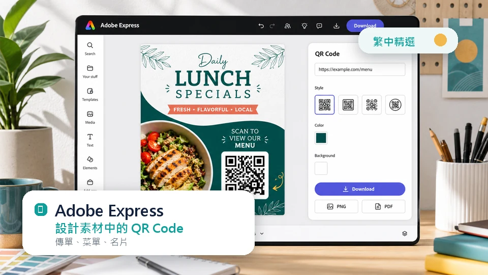 Adobe Express 免費 QR Code 產生器