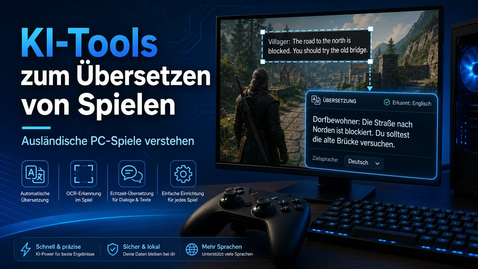Beste KI-Tools zum Übersetzen von PC-Spielen