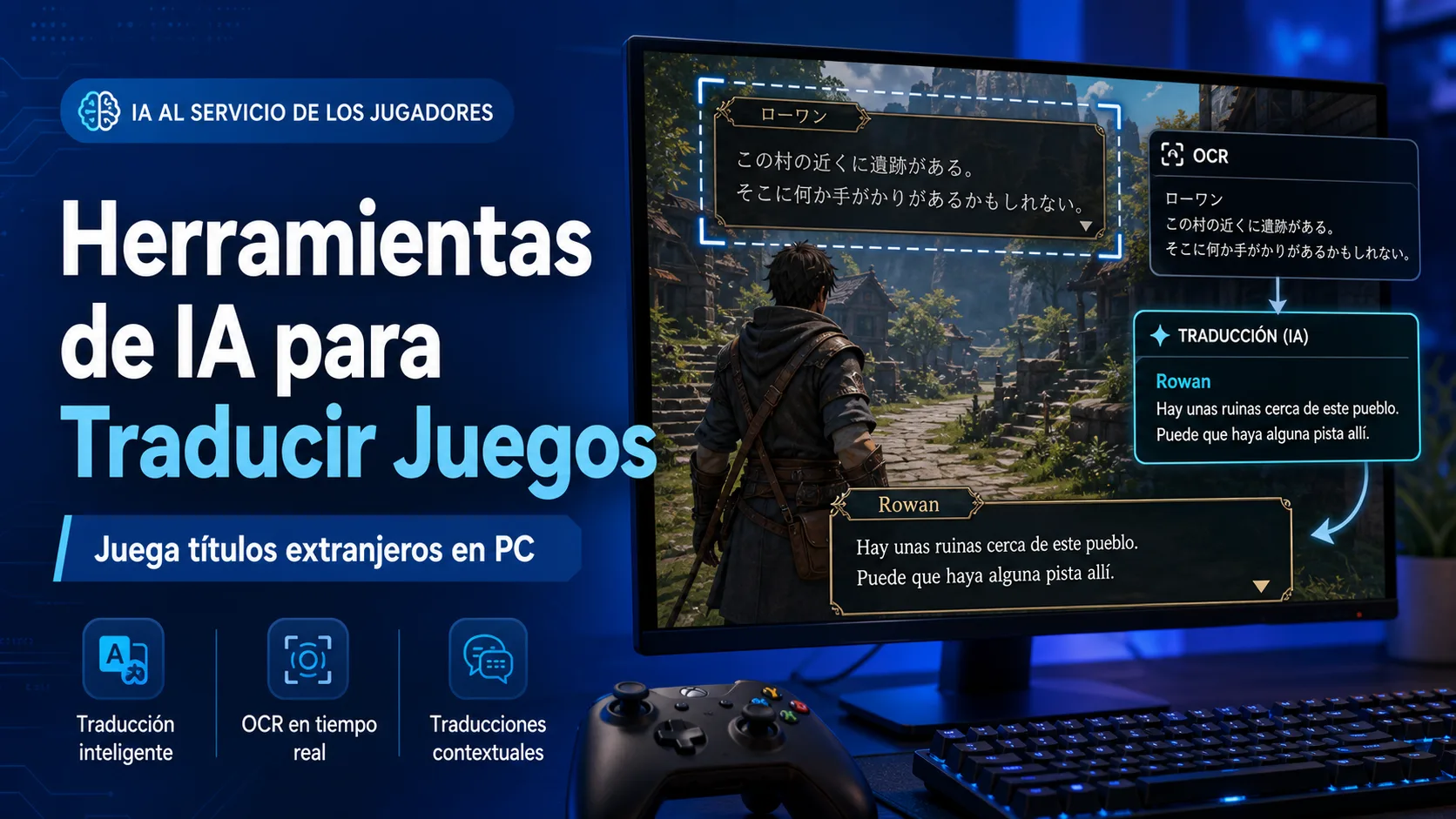 Mejores herramientas de IA para traducir juegos de PC
