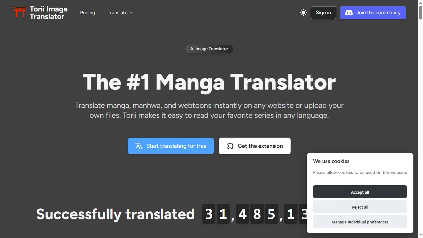 Torii Image Translator screenshot