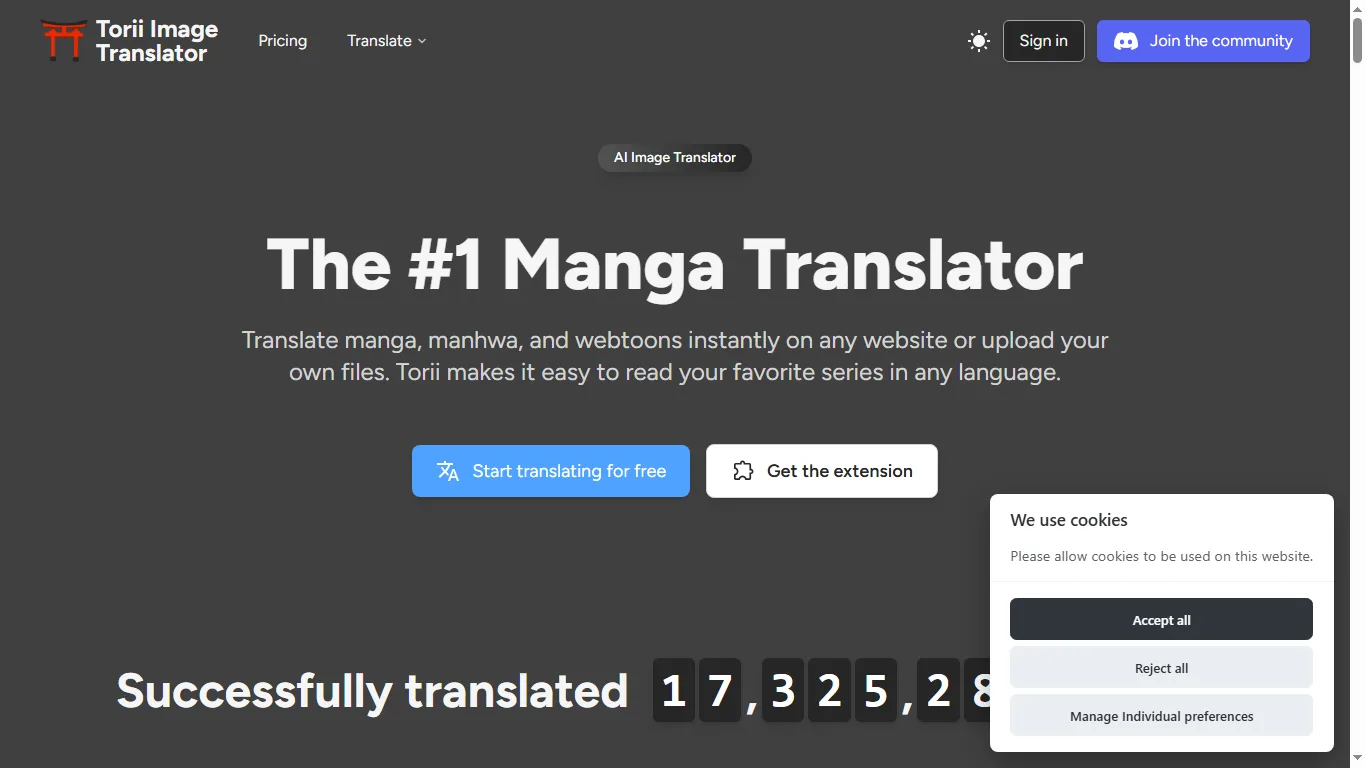 Torii Image Translator screenshot