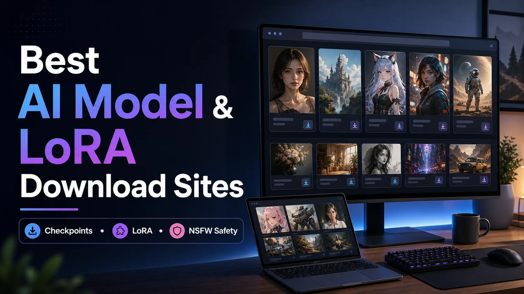 Best AI Image Model and LoRA Download Sites: Checkpoints, LoRA and NSFW Safety