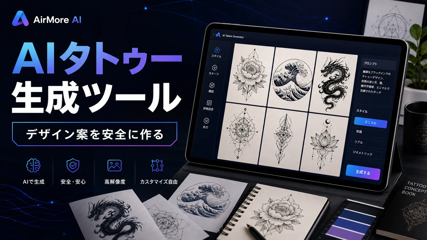 AIタトゥー生成ツールおすすめ10選のアイキャッチ画像