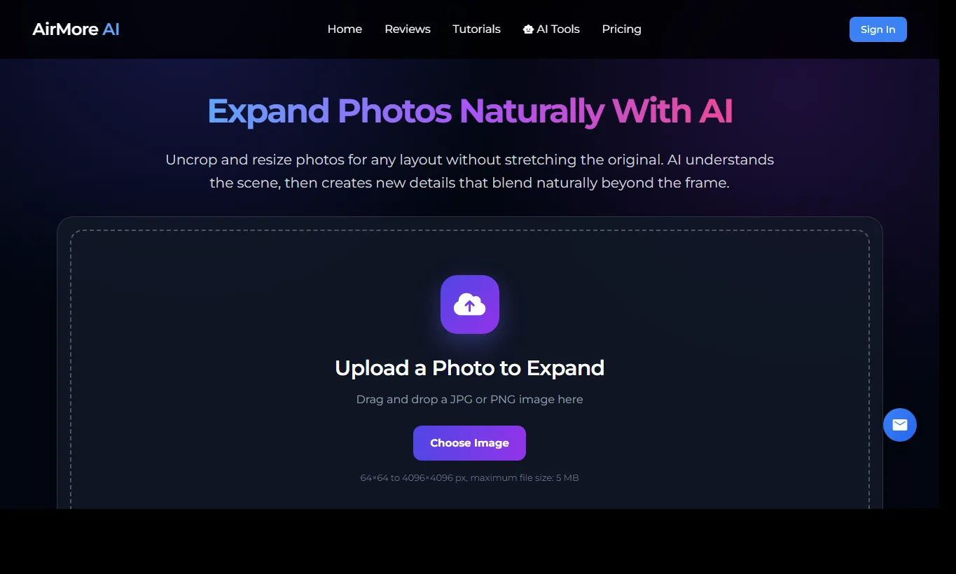 AirMore AI Image Extender screenshot