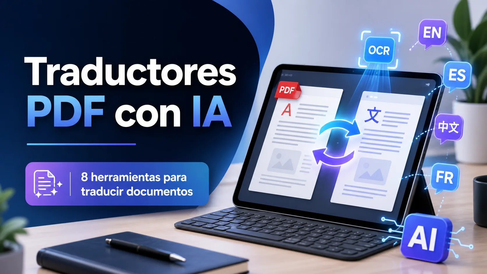 Mejores traductores de PDF con IA para traducir documentos más rápido