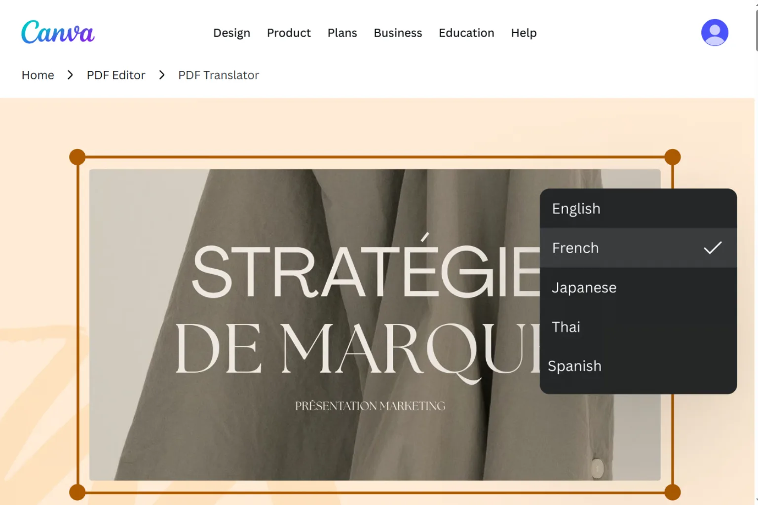 Canva PDF Translator PDF translator