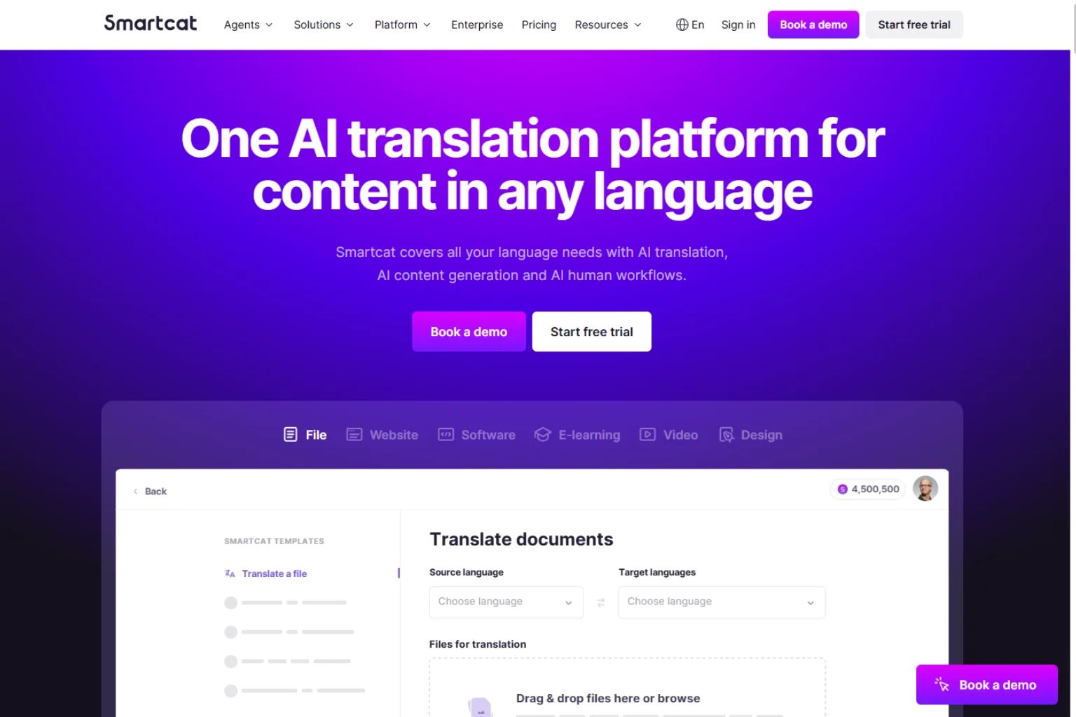 Smartcat PDF translator