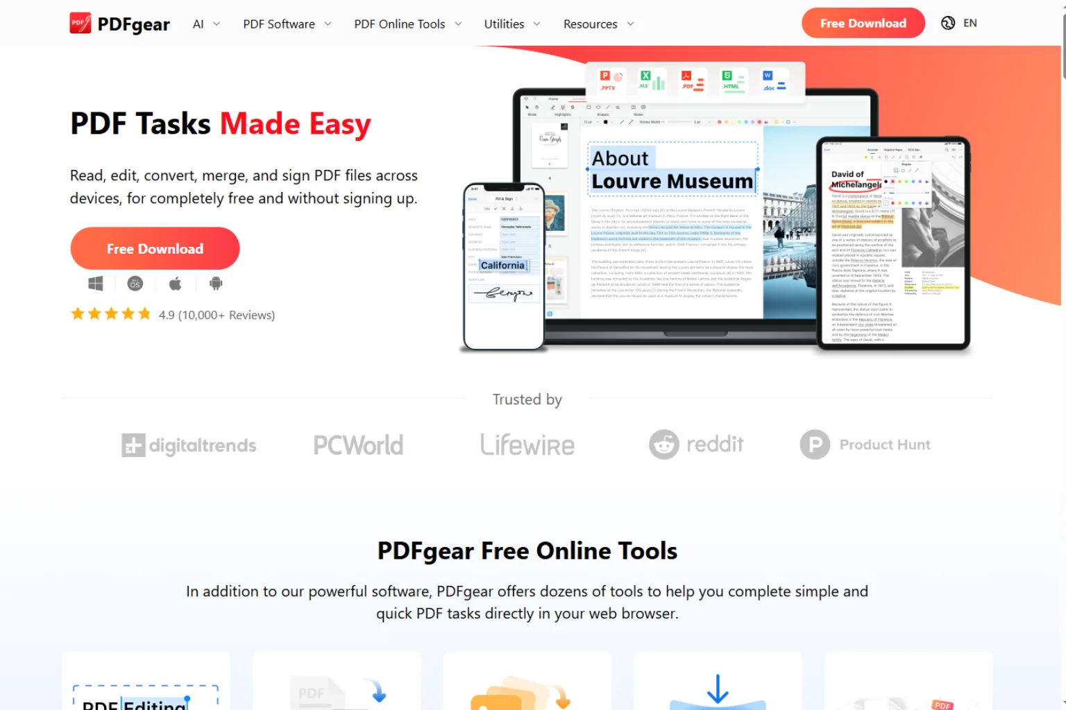 PDFgear PDF translator