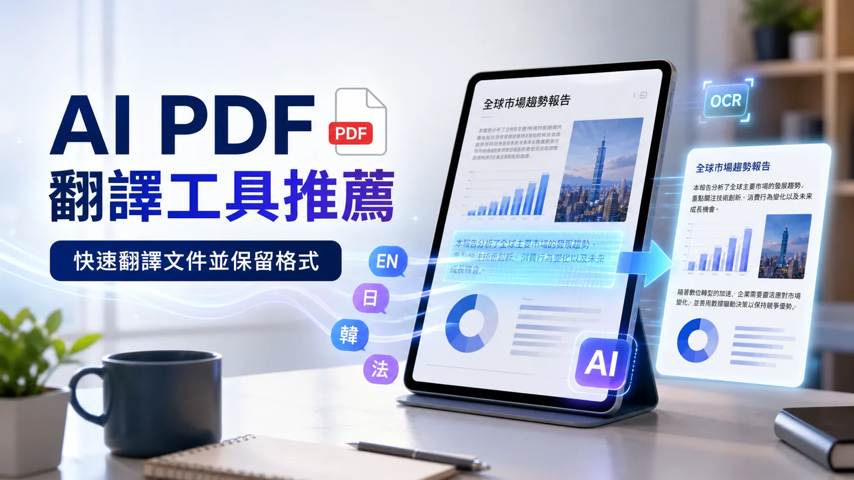 AI PDF 翻譯工具推薦｜快速翻譯文件並保留格式