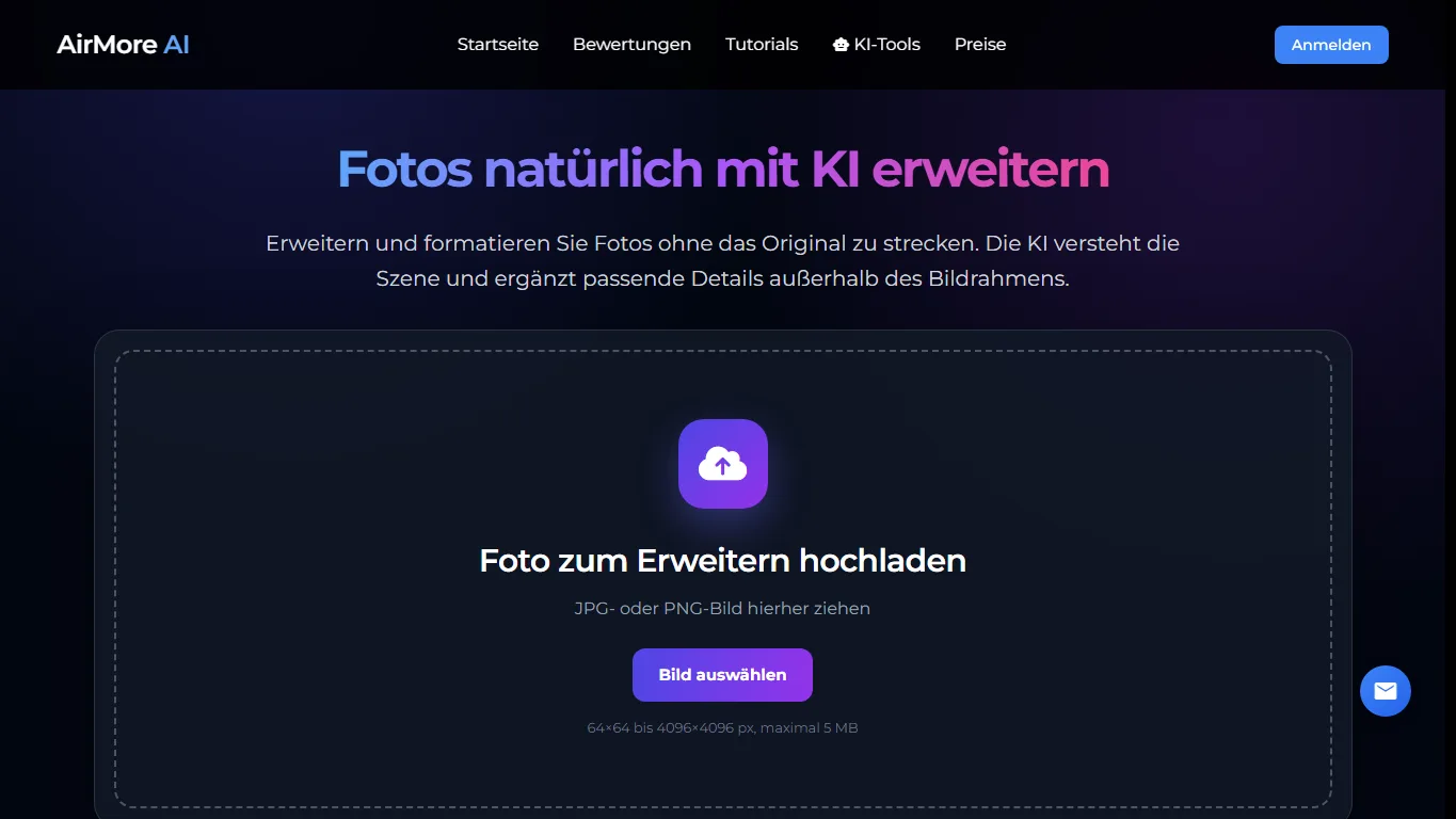 AirMore KI-Bild erweitern screenshot