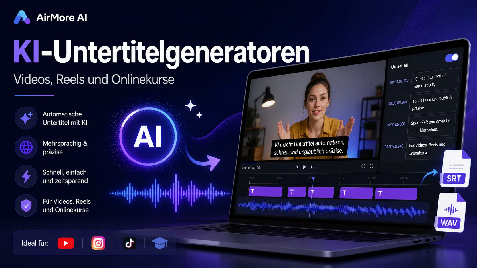 Beste KI-Untertitelgeneratoren für Videos, Reels und Onlinekurse cover