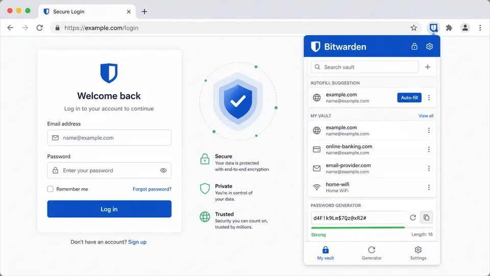 Bitwarden Chrome extension