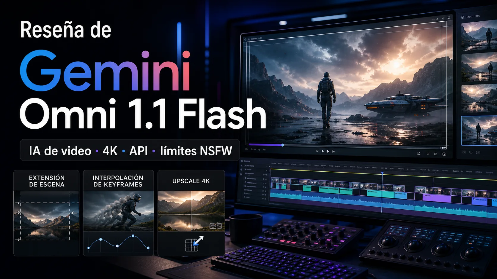 Reseña de Gemini Omni 1.1 Flash: video IA de Google, 4K, API y límites NSFW cover image