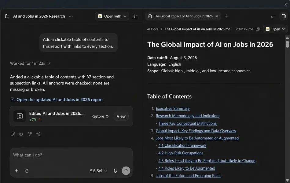 English document preview in the Codex desktop app
