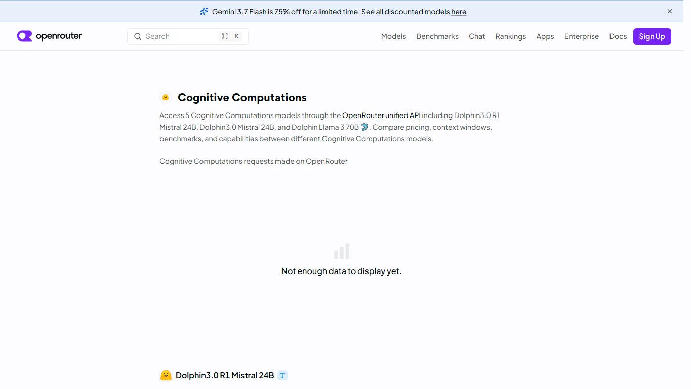 Cognitive Computations models on OpenRouter