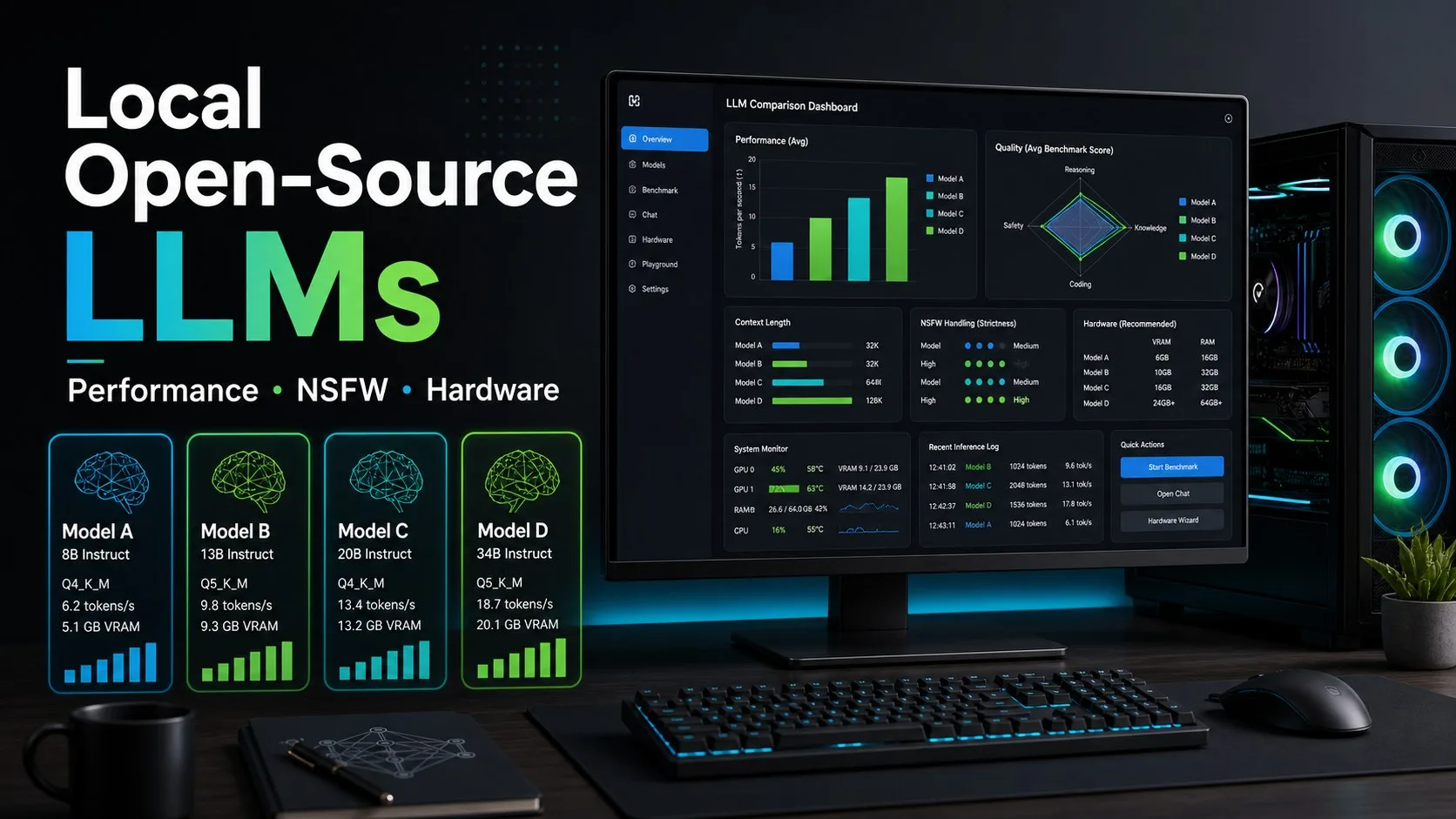 Best Local Open-Source LLMs in 2026: Performance, NSFW and Hardware Compared