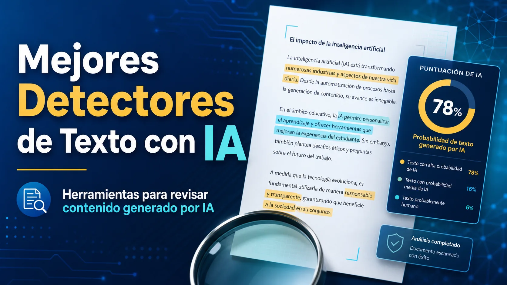 Mejores Detectores de Texto con IA: herramientas para revisar contenido generado por IA