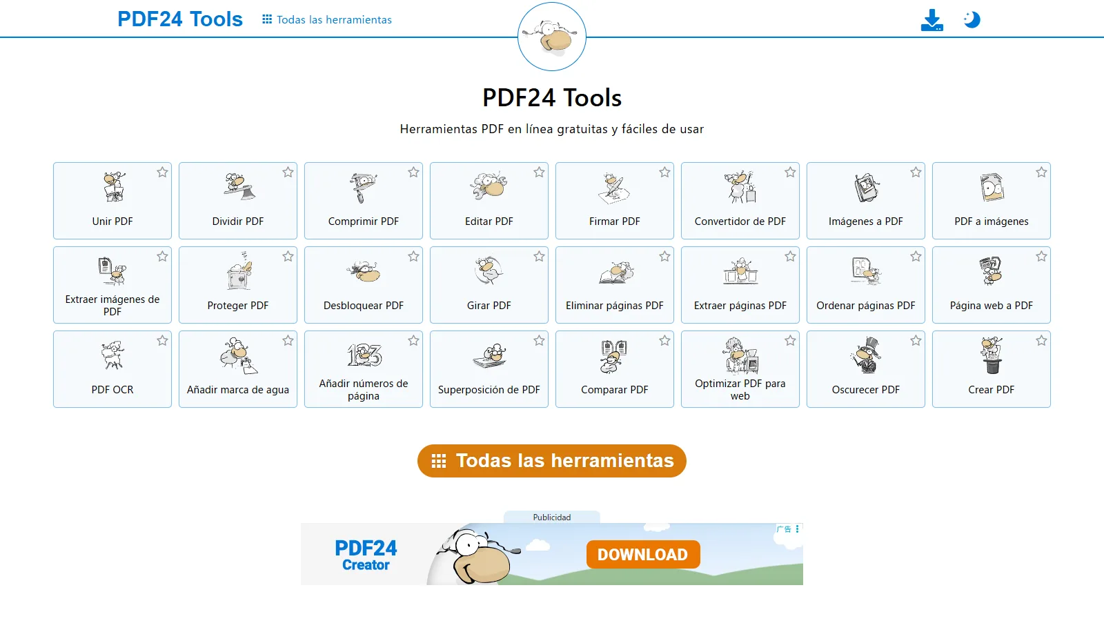 Captura de pantalla de PDF24 Tools