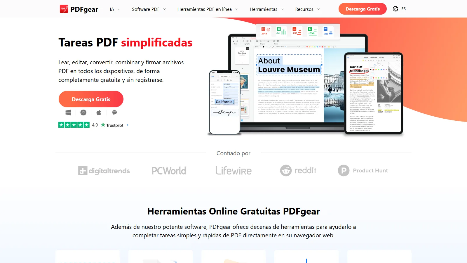 Captura de pantalla de PDFgear