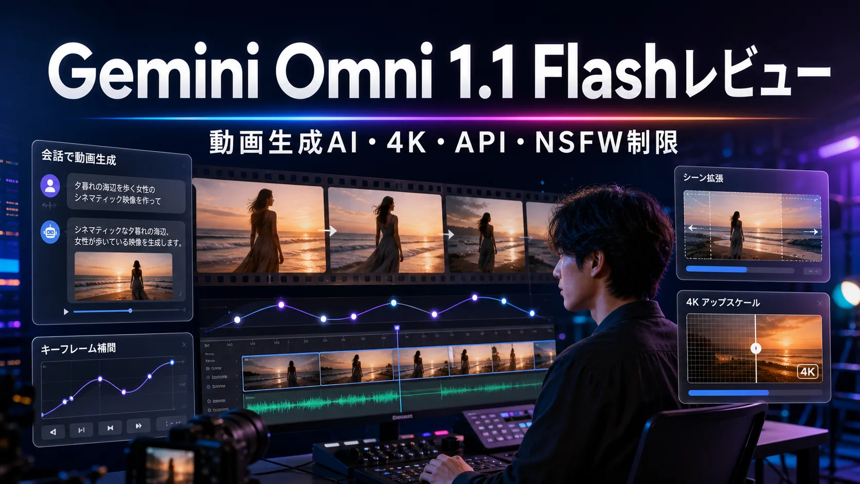 Gemini Omni 1.1 Flashレビュー｜Google動画生成AI、4K、API、NSFW制限まで解説