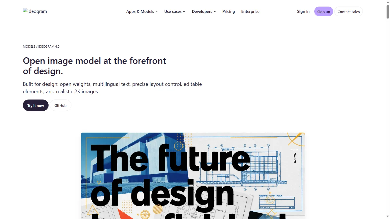Ideogram 4 official model page