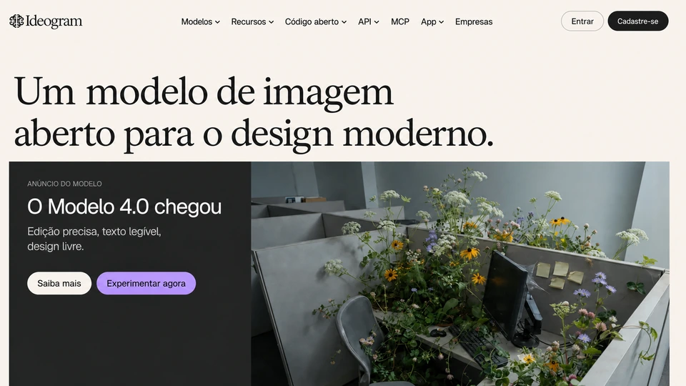 Ideogram em português para criar pôsteres tipográficos