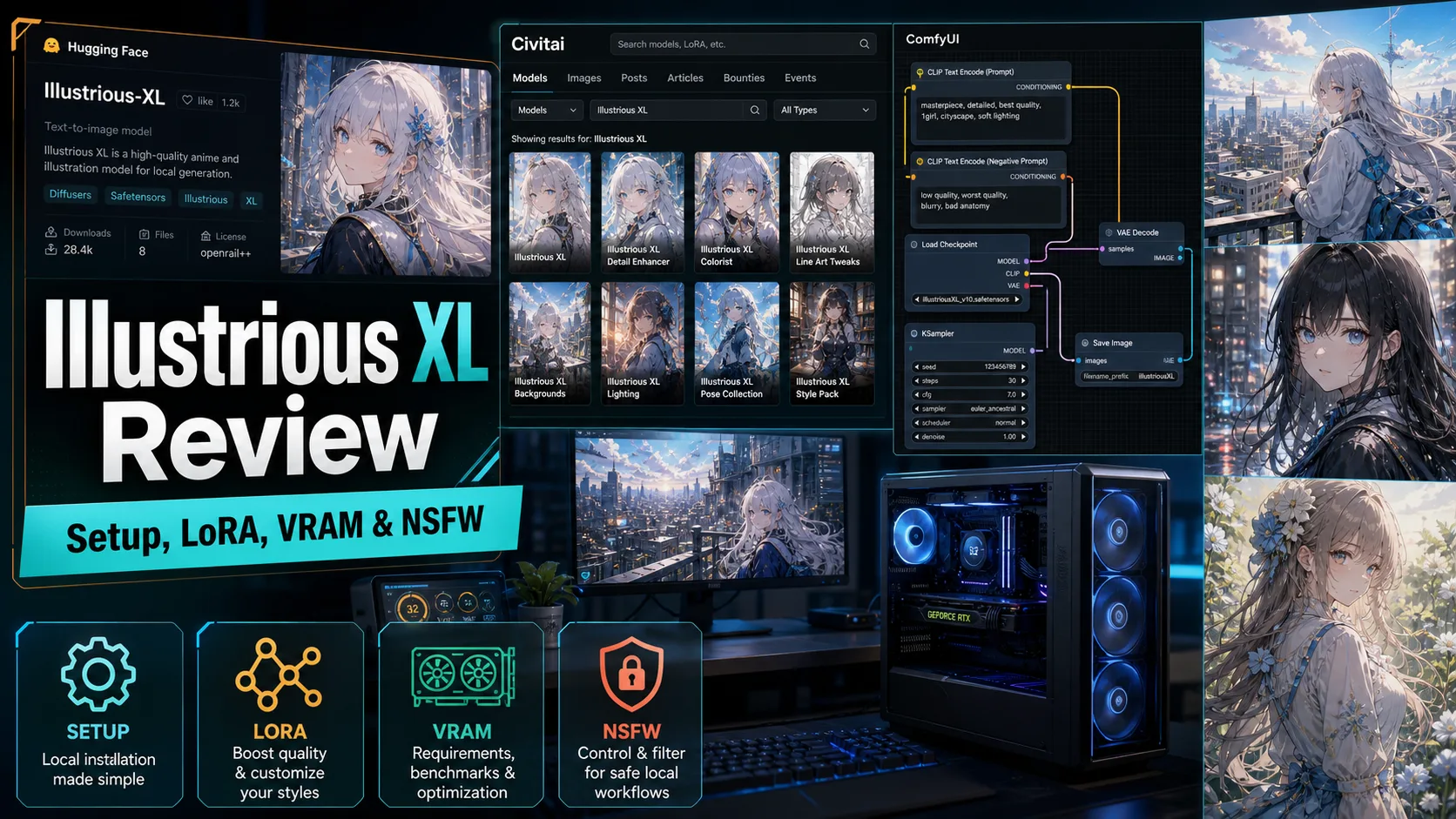 Illustrious XL Review: Setup, LoRA, VRAM, Prompts and NSFW Local Use