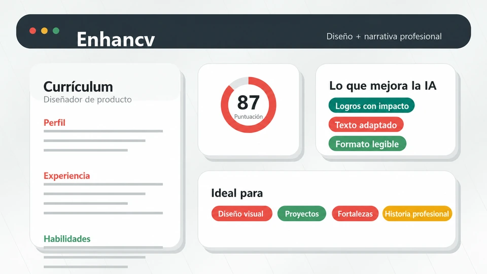 Enhancv para diseñar un CV y contar la trayectoria profesional