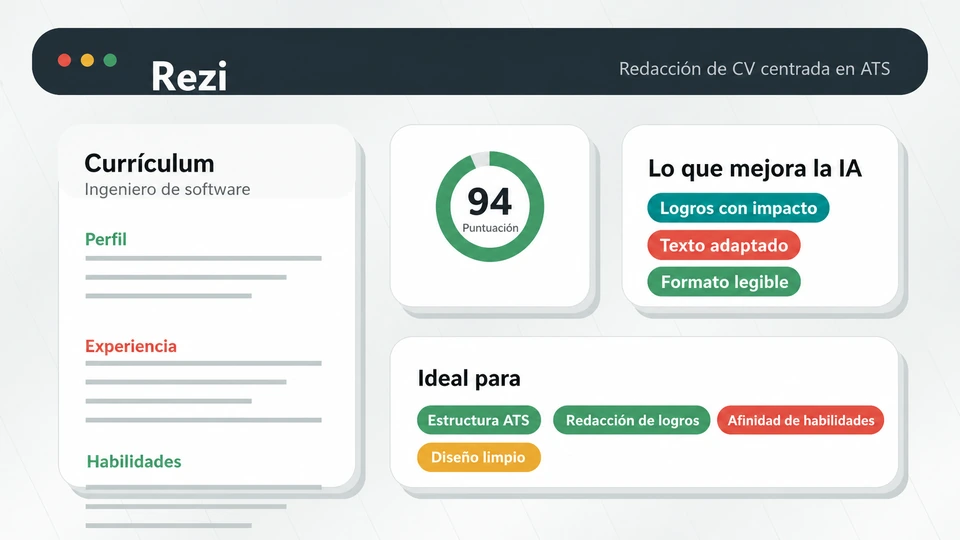 Rezi para crear currículums compatibles con ATS