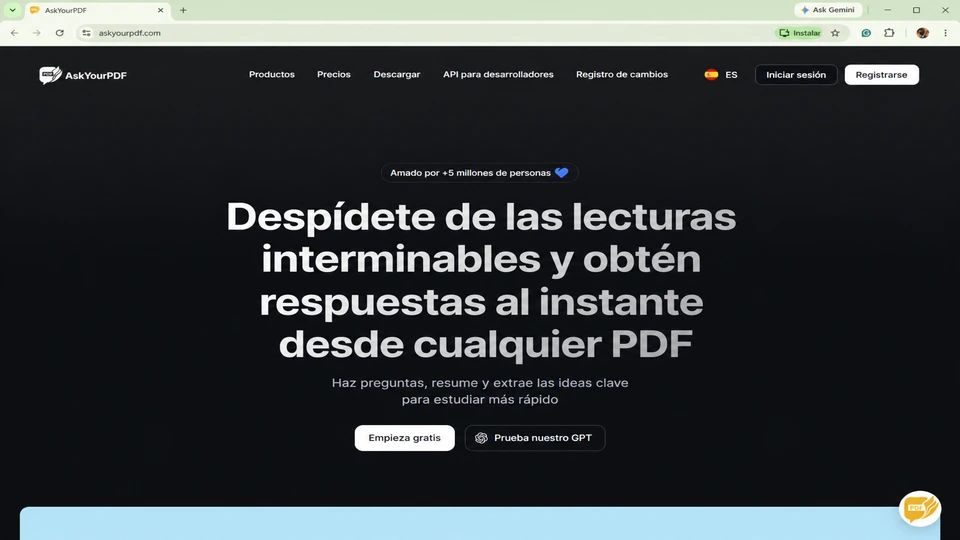 AskYourPDF para consultar documentos en español