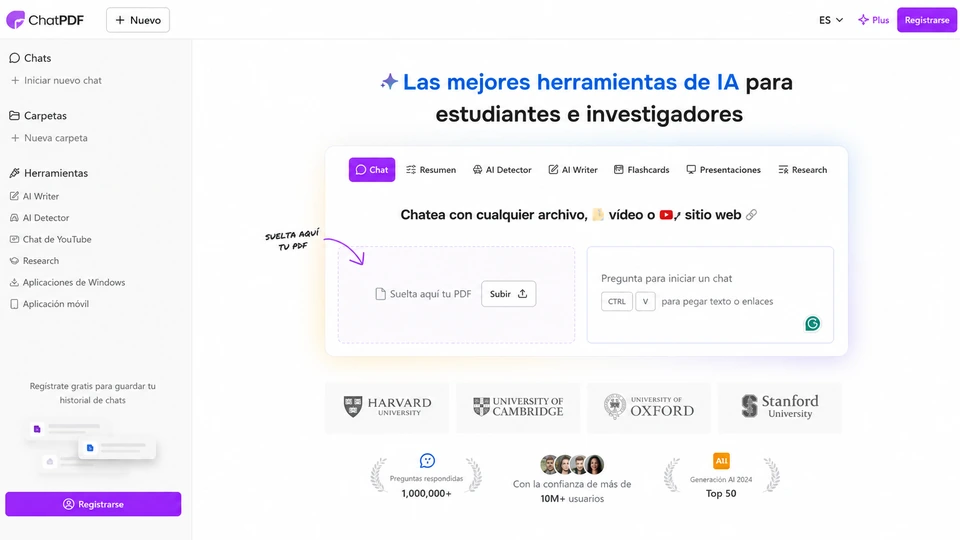 ChatPDF para conversar con documentos en español